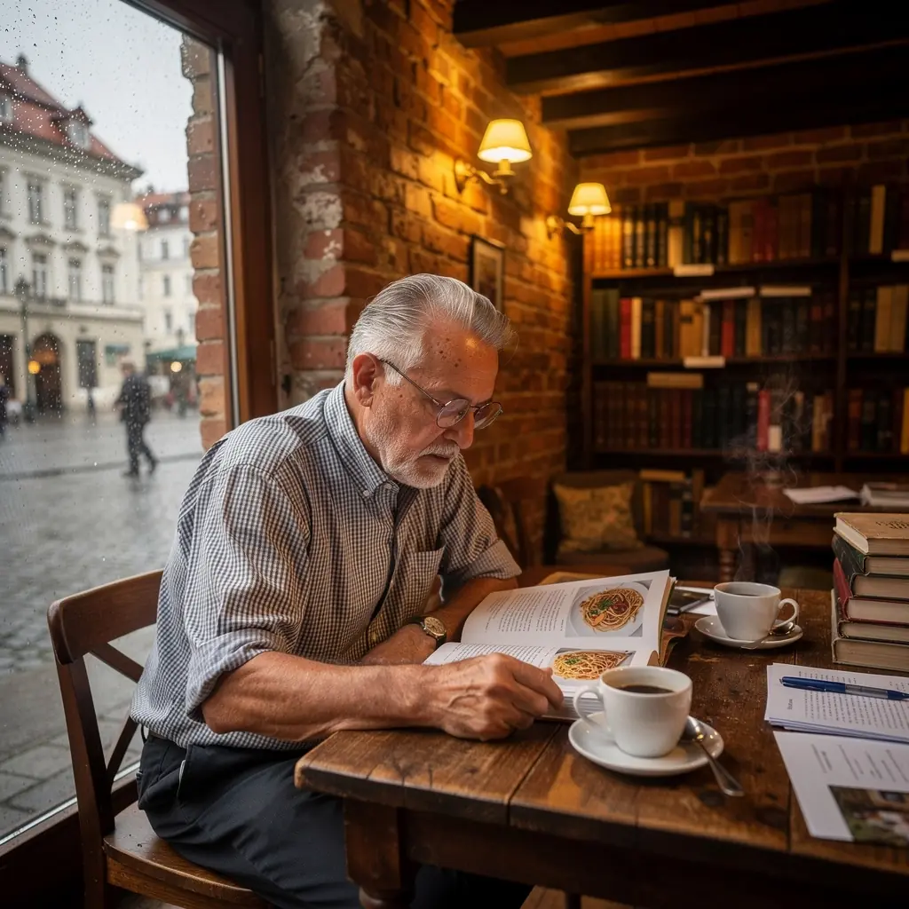 Inspirativní citáty v různých jazycích na zdi knihkupectví.